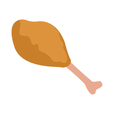 chicken thighs fast food grilled leg vector illustrationのイラスト素材