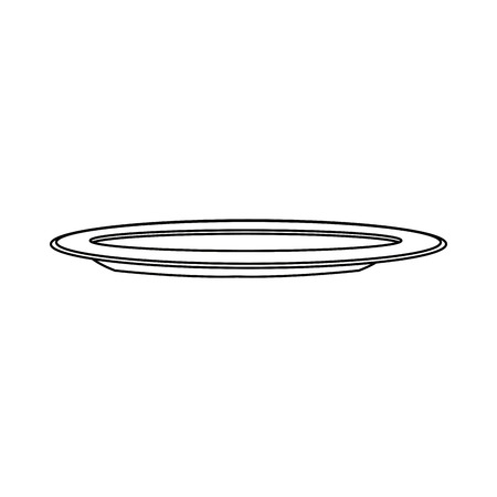 plate dish utensil for food in camping vector illustrationのイラスト素材