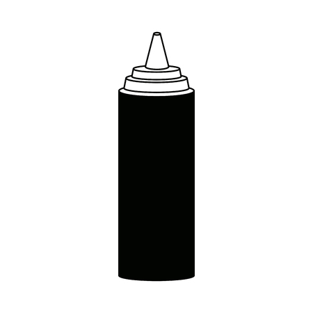 bottle sauce of mustard condiment image vector illustrationのイラスト素材