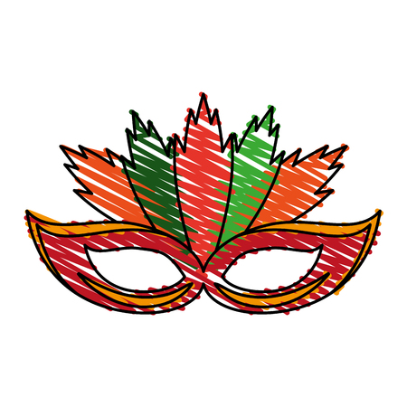 carnival mask icon image vector illustration scribbleのイラスト素材