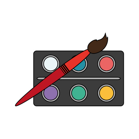 watercolor brush school supply icon image vector illustration designのイラスト素材