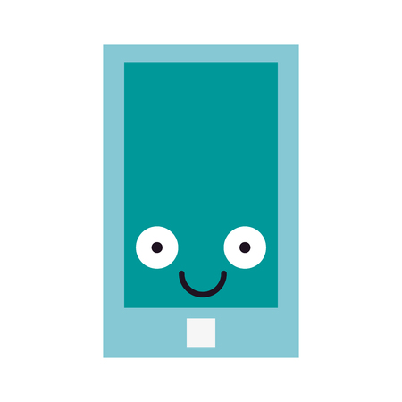 smartphone cellphone icon image cartoon character vector illustration designのイラスト素材