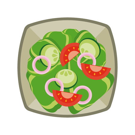 vegetables salad food icon image vector illustration designのイラスト素材