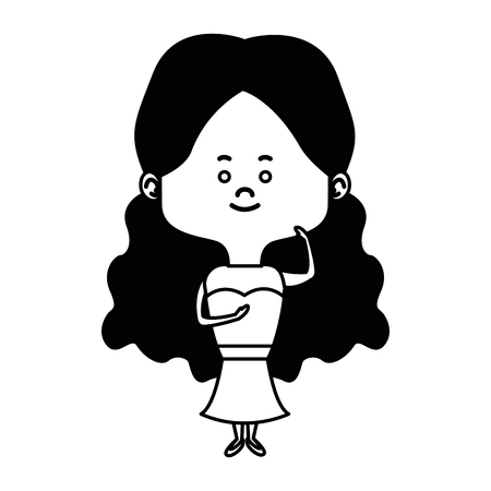 Adorable woman bride lovely marriage character vector illustrationのイラスト素材