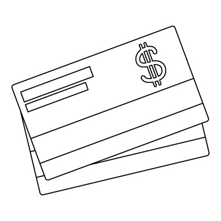 Bank credit/debit card money vector illustrationのイラスト素材