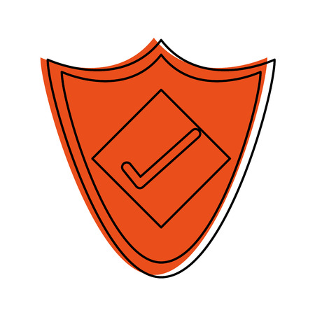 Shield with check mark antivirus icon image vector illustration design.のイラスト素材