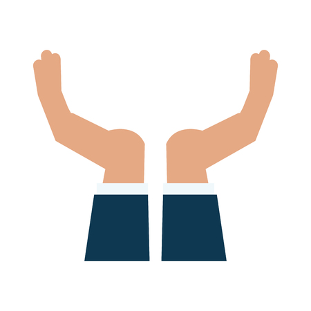 open hands facing up icon image vector illustration designのイラスト素材