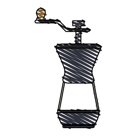 coffee grinder  icon image vector illustration design  sketch styleのイラスト素材