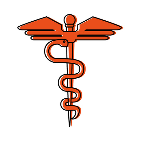 asclepius rod healthcare icon image vector illustration designのイラスト素材