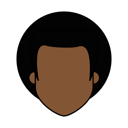 dark skin man with afro avatar icon image vector illustration designのイラスト素材