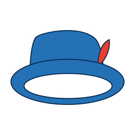 hat for women clothes traditional swiss vector illustrationのイラスト素材