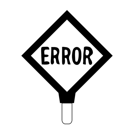 error traffic sign icon image vector illustration design  black and whiteのイラスト素材