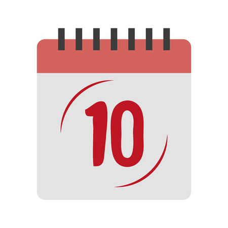 calendar 10 icon image vector illustration designのイラスト素材