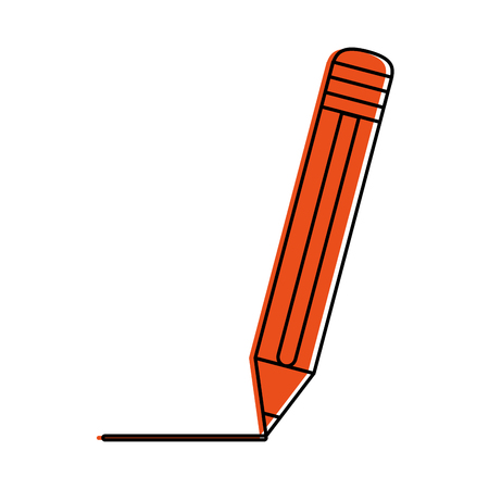 Pencil eraser icon image vector illustration design  orange colorのイラスト素材