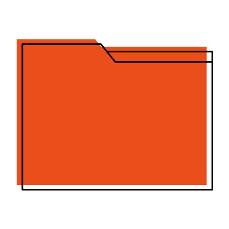 file folder icon image vector illustration design  orange colorのイラスト素材