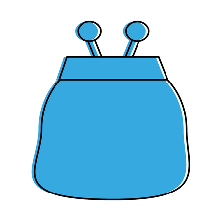 coin purse icon image vector illustration design  blue colorのイラスト素材