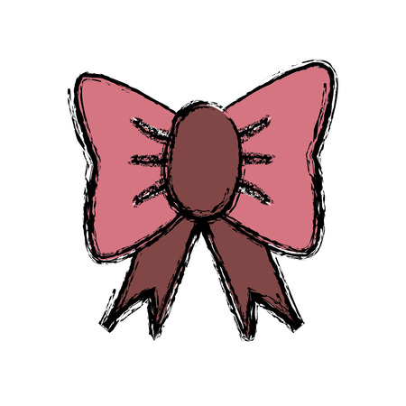 cartoon bow tie accessory of wedding groom vector illustrationのイラスト素材