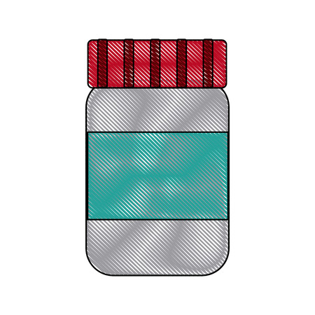 bottle glass plastic cap container object image vector illustrationのイラスト素材