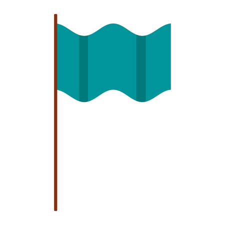 flag template clean horizontal waving isolated white on background vector illustrationのイラスト素材