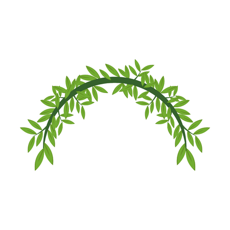 branch tree olive decoration natural peace symbol icon vector illustrationのイラスト素材