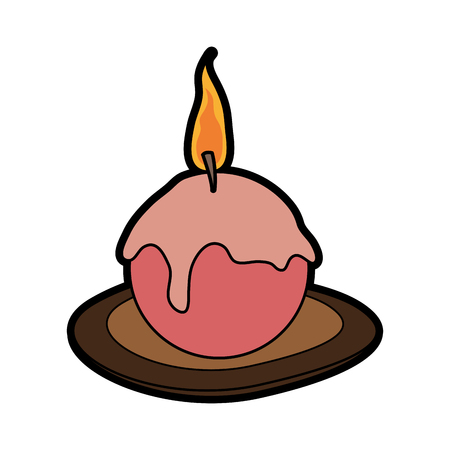ornamental candle icon image vector illustration designのイラスト素材