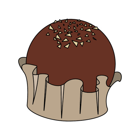 Decorated chocolate truffles icon image vector illustration designのイラスト素材