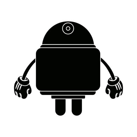 Smart robot future technologies theme on white background vector illustrationのイラスト素材