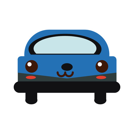 Car icon front vehicle transport on white background vector illustrationのイラスト素材