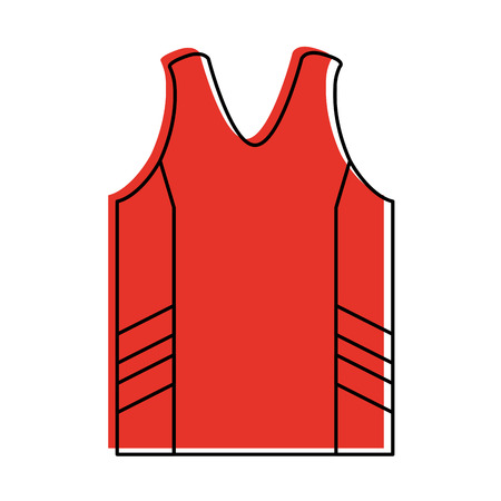 Sleeveless shirt icon image vector illustration design  orange colorのイラスト素材
