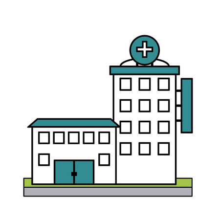 hospital building icon image vector illustration designのイラスト素材