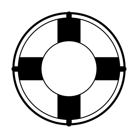life preserver icon image vector illustration design  black and whiteのイラスト素材