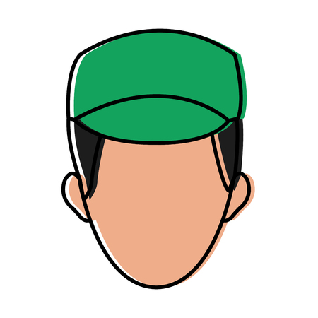man face character people work profile image vector illustrationのイラスト素材
