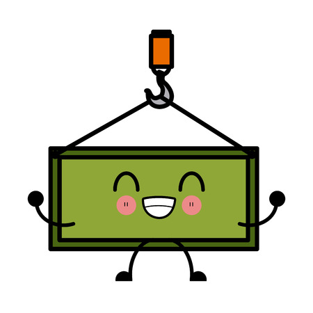 industrial crane loading container vector illustrationのイラスト素材