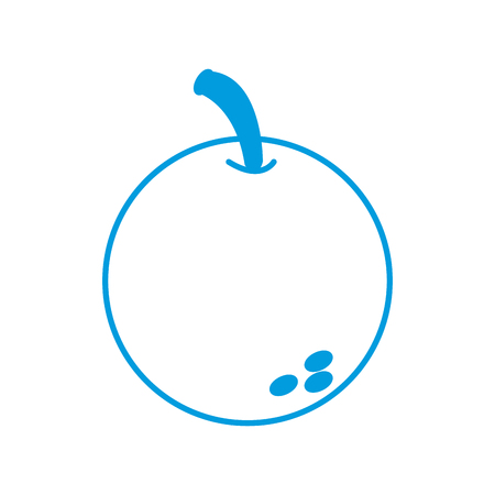 orange fruit citrus nature food fresh vector illustrationのイラスト素材