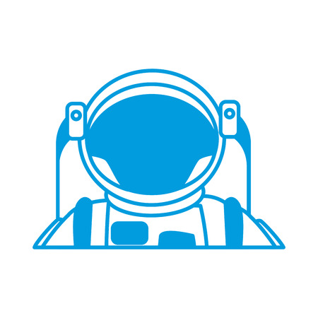 astronaut portrait in space suit helmet vector illustrationのイラスト素材