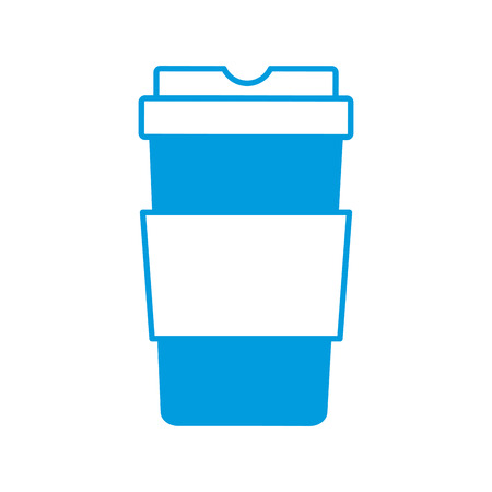 paper coffee cup take out disposable plastic vector illustrationのイラスト素材