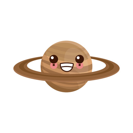 planet saturn with planetary ring system astronomyのイラスト素材