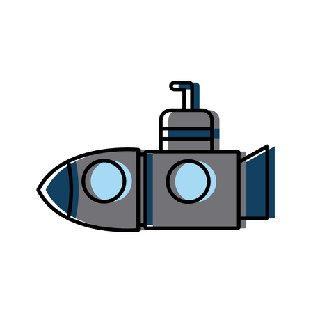 submarine with periscope underwater boat vector illustrationのイラスト素材