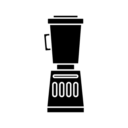 kitchen blender with glass container electronic appliance vector illustrationのイラスト素材