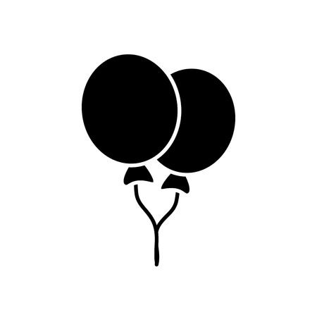 balloons flying decoration celebration element vector illustrationのイラスト素材