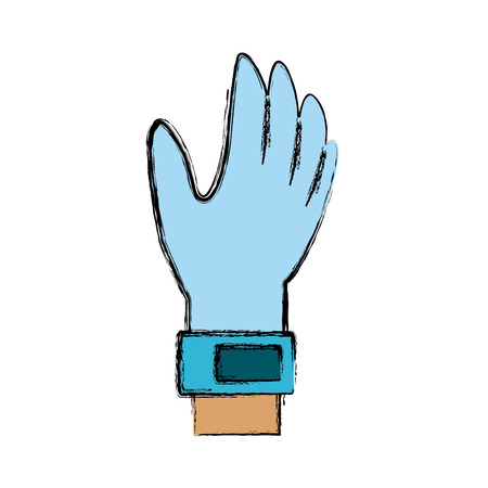 glove protective accessory for astronaut suit vector illustrationのイラスト素材
