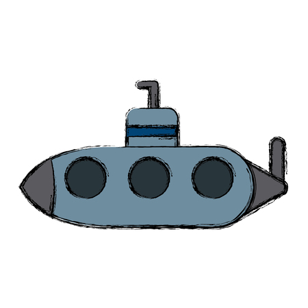 submarine with periscope underwater boat vector illustrationのイラスト素材
