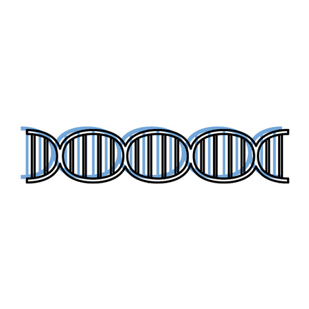 dna strand icon image vector illustration design  blue colorのイラスト素材