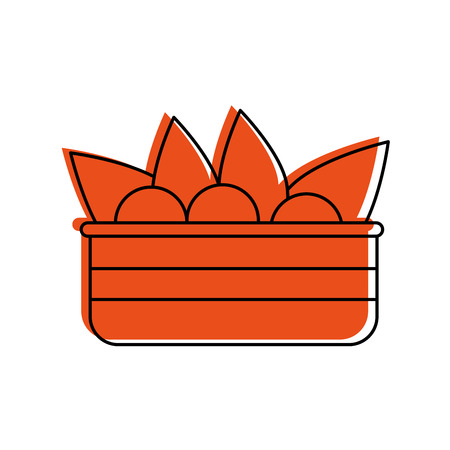 salad food icon image vector illustration design  orange colorのイラスト素材