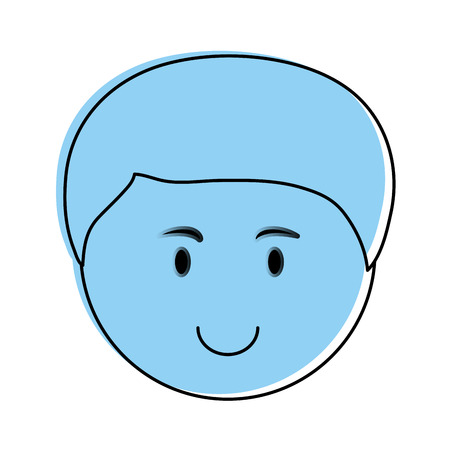 boy happy child icon image vector illustration design  blue colorのイラスト素材