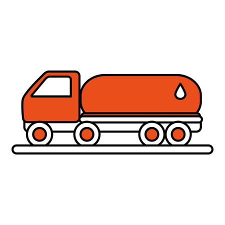 cistern truck oil industry related icon image vector illustration designのイラスト素材