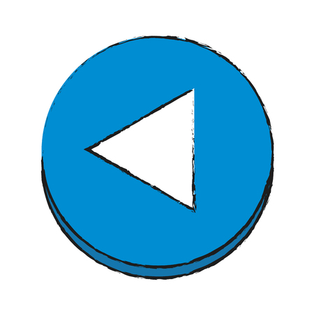 Colorful play button doodle over white background vector illustrationのイラスト素材