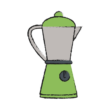 Colorful blender doodle over white background vector illustrationのイラスト素材