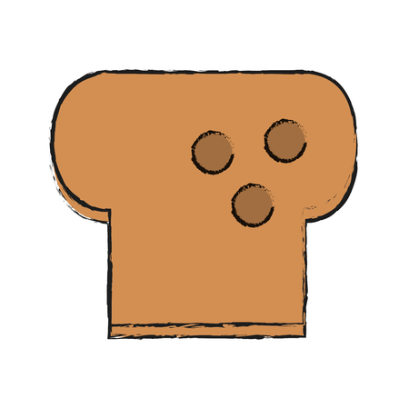 Colorful toast doodle over white background vector illustrationのイラスト素材
