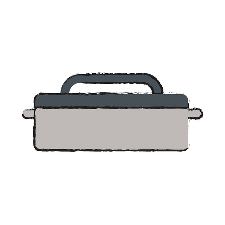 Colorful pan doodle over white background vector illustrationのイラスト素材